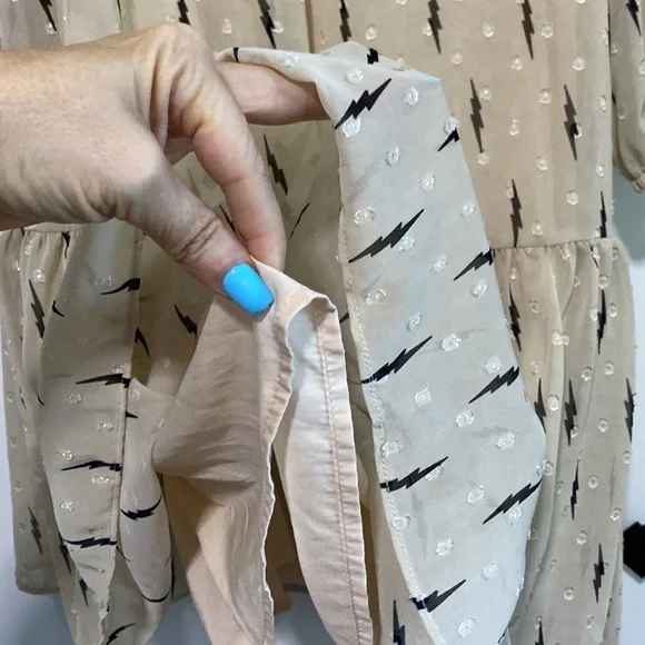 NWT ee:some Lightening Bolt Tiered Dress |Size Small - Picture 6 of 12